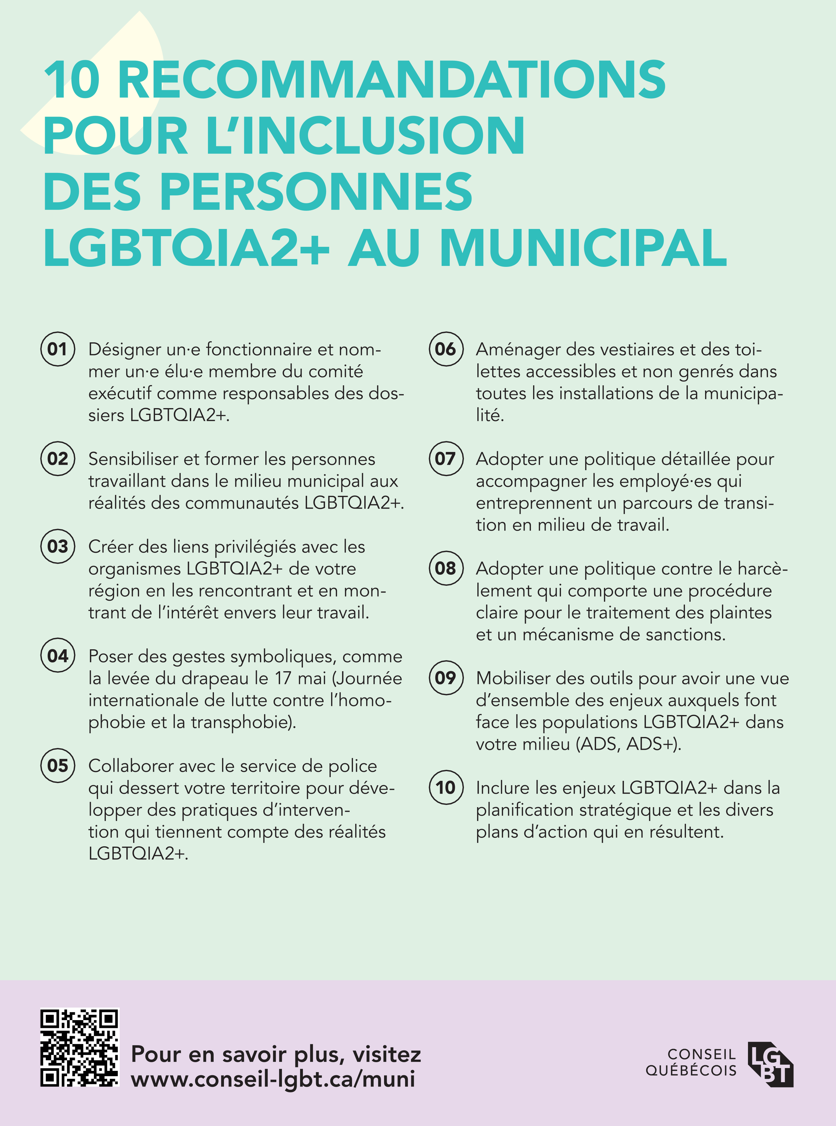 Des Municipalit S Qu B Coises Inclusives Des R Alit S Lgbtqia